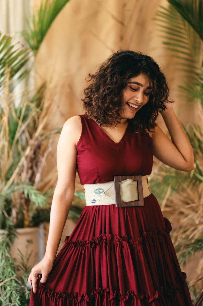 Scrabble! Handcrafted embroidered belt