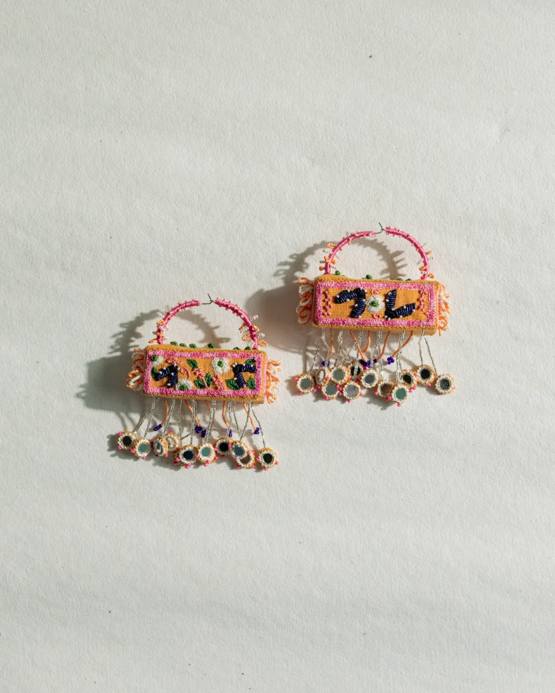 Maldives handmade hoop earrings