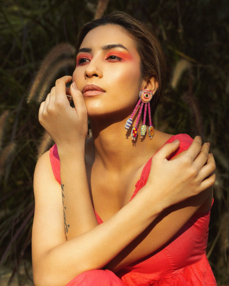 Silenzio! Handmade evil eye earrings