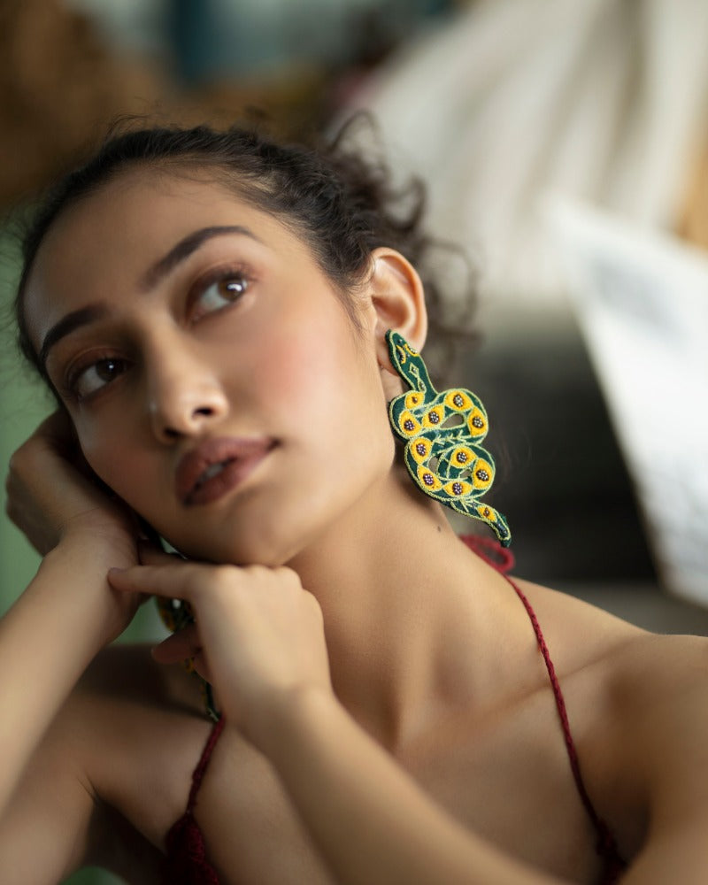 Seriously!! Handmade snake earrings