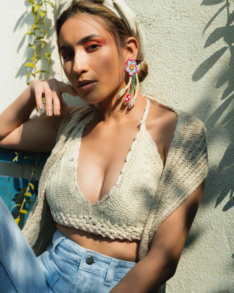 Accidenti! Handmade floral earrings