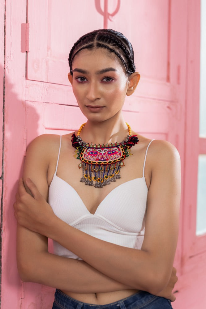 Yebo! Handcrafted traditional Haansdi neckpiece