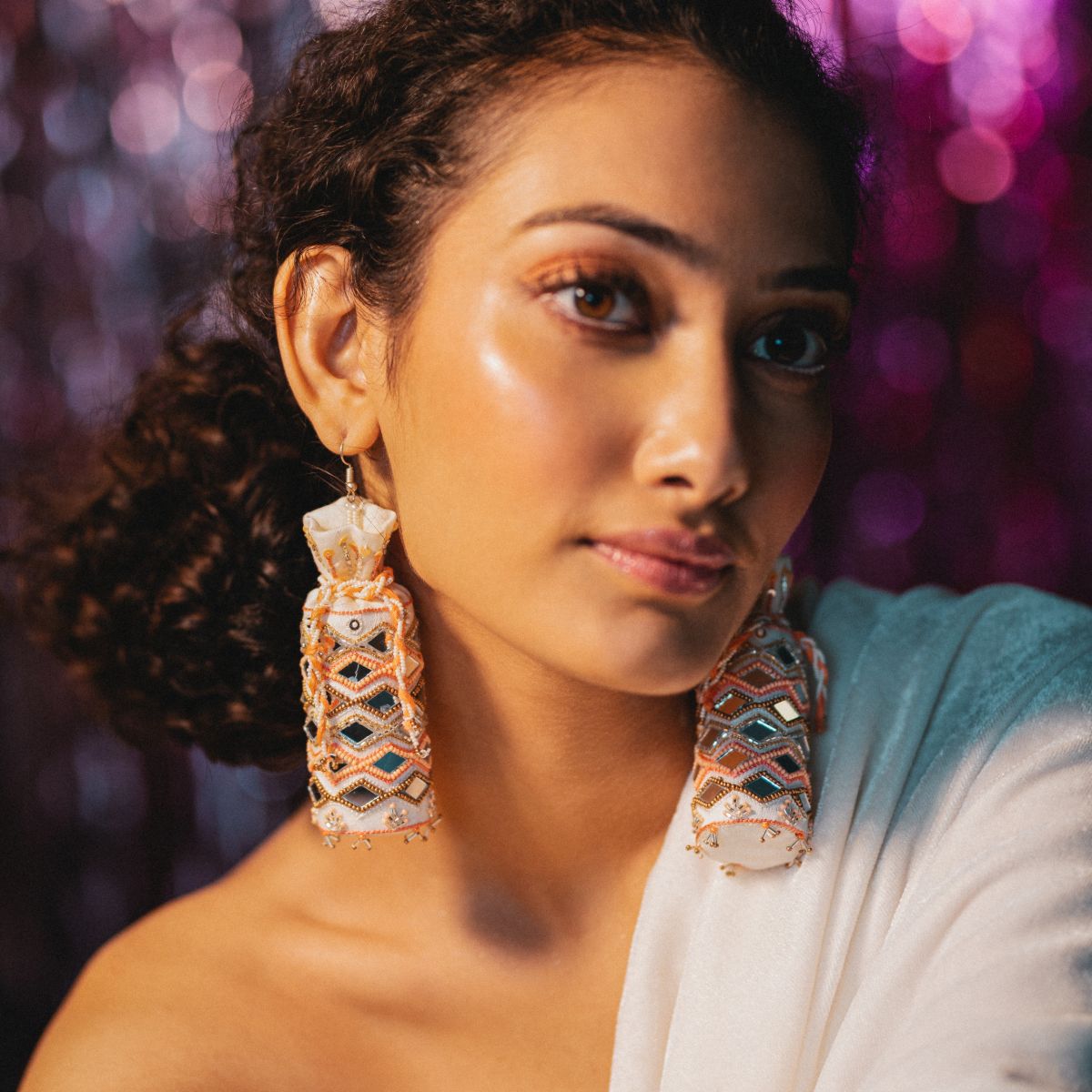 Thandai handmade potli earrings