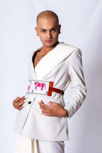 Sudoku!! Handcrafted embroidered leather belt