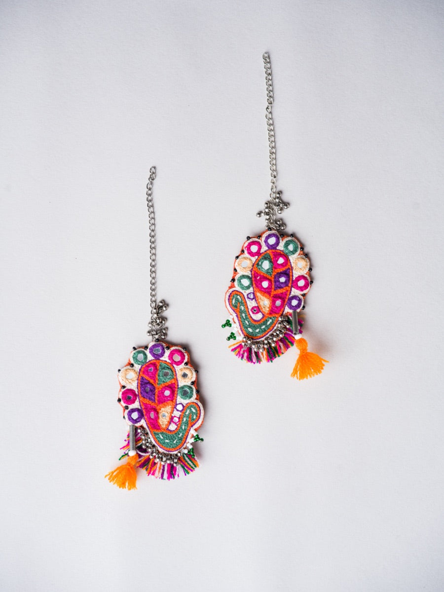 Magajmari! Handcrafted traditional peacock earcuffs