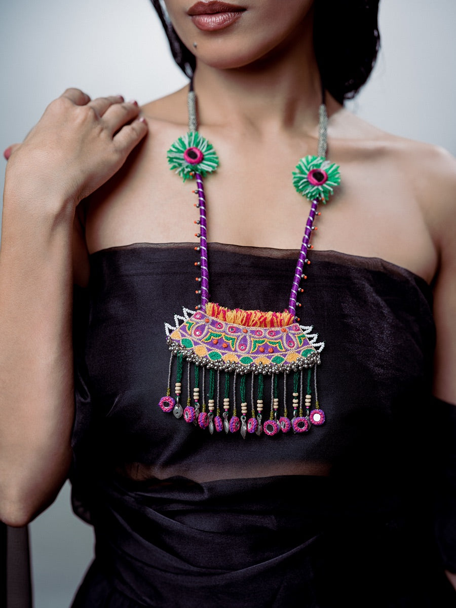 Na Re Baa!! Handcrafted traditional kutchi embroidery necklace!!