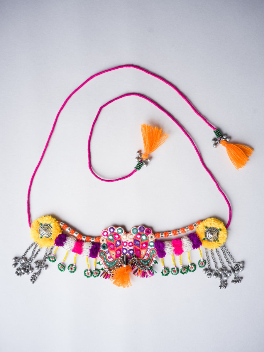 Leela Laher!! Handcrafed traditional 2 peacock choker!!