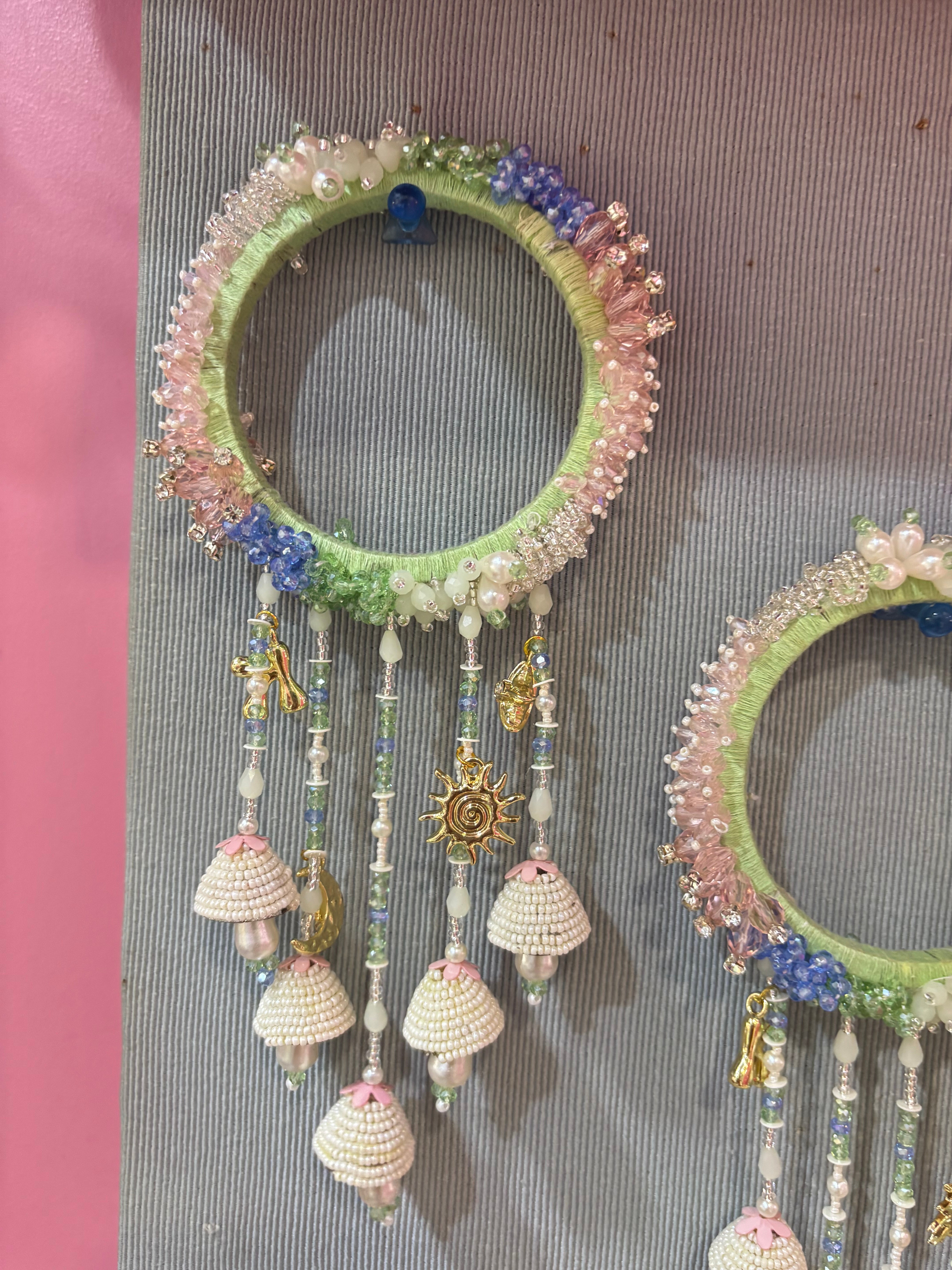 Handcrafted crystals and pearl Kalira bangles!!