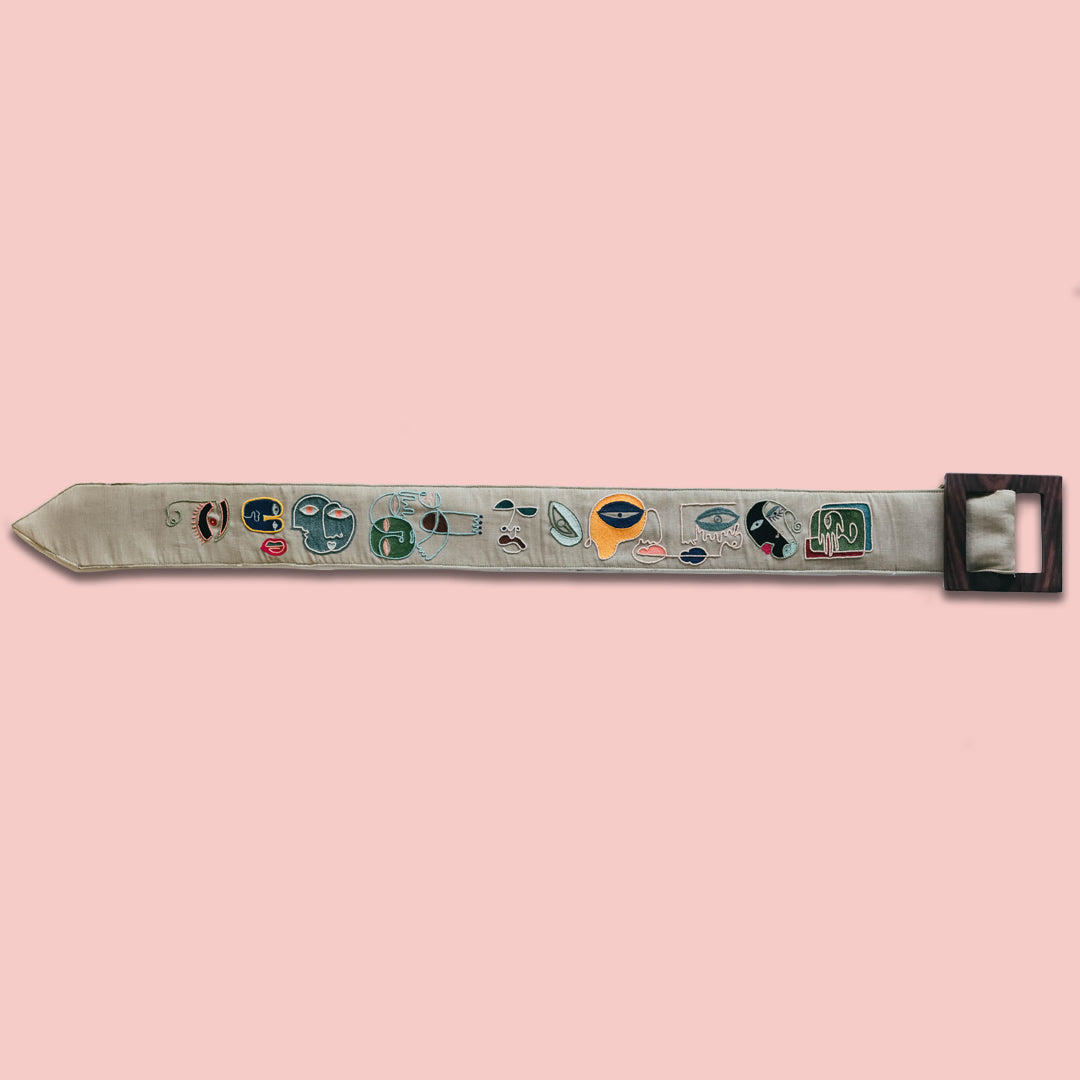 Scrabble! Handcrafted embroidered belt