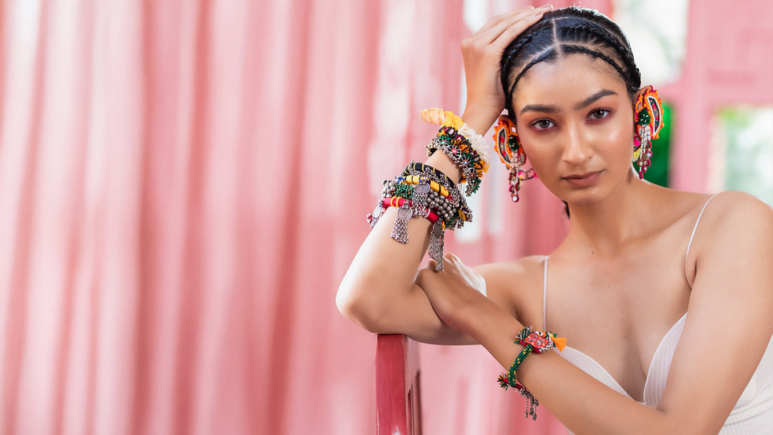 Handcrafted mirror and coin bangle!!