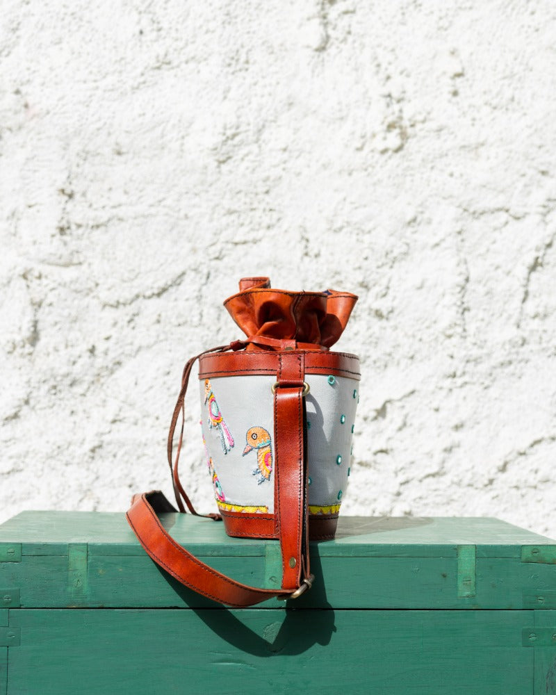 Rasna! Handmade potli leather bag