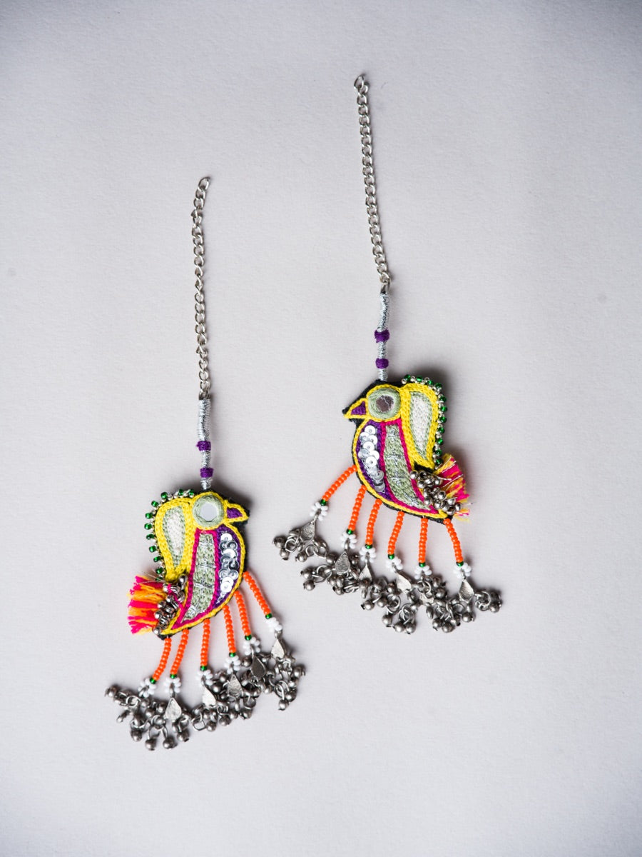 Teniyo!! Handmade traditional sparrow tiny earcuffs!!