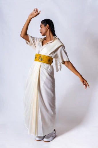 Pictionary handcrafted leather belt