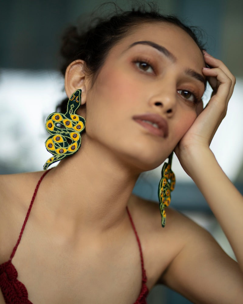 Seriously!! Handmade snake earrings