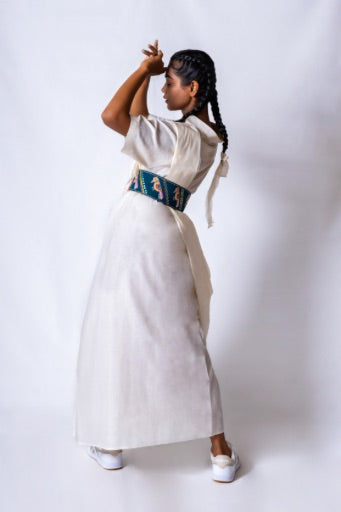 Crossword handcrafted leather belt