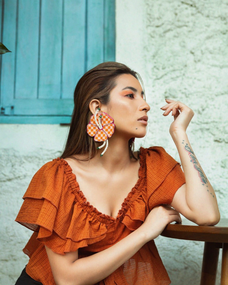 Guai! Handmade floral earrings