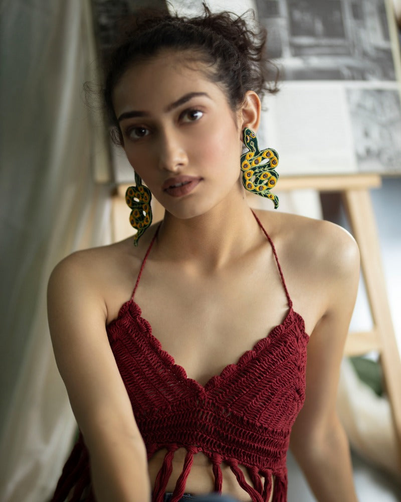 Seriously!! Handmade snake earrings