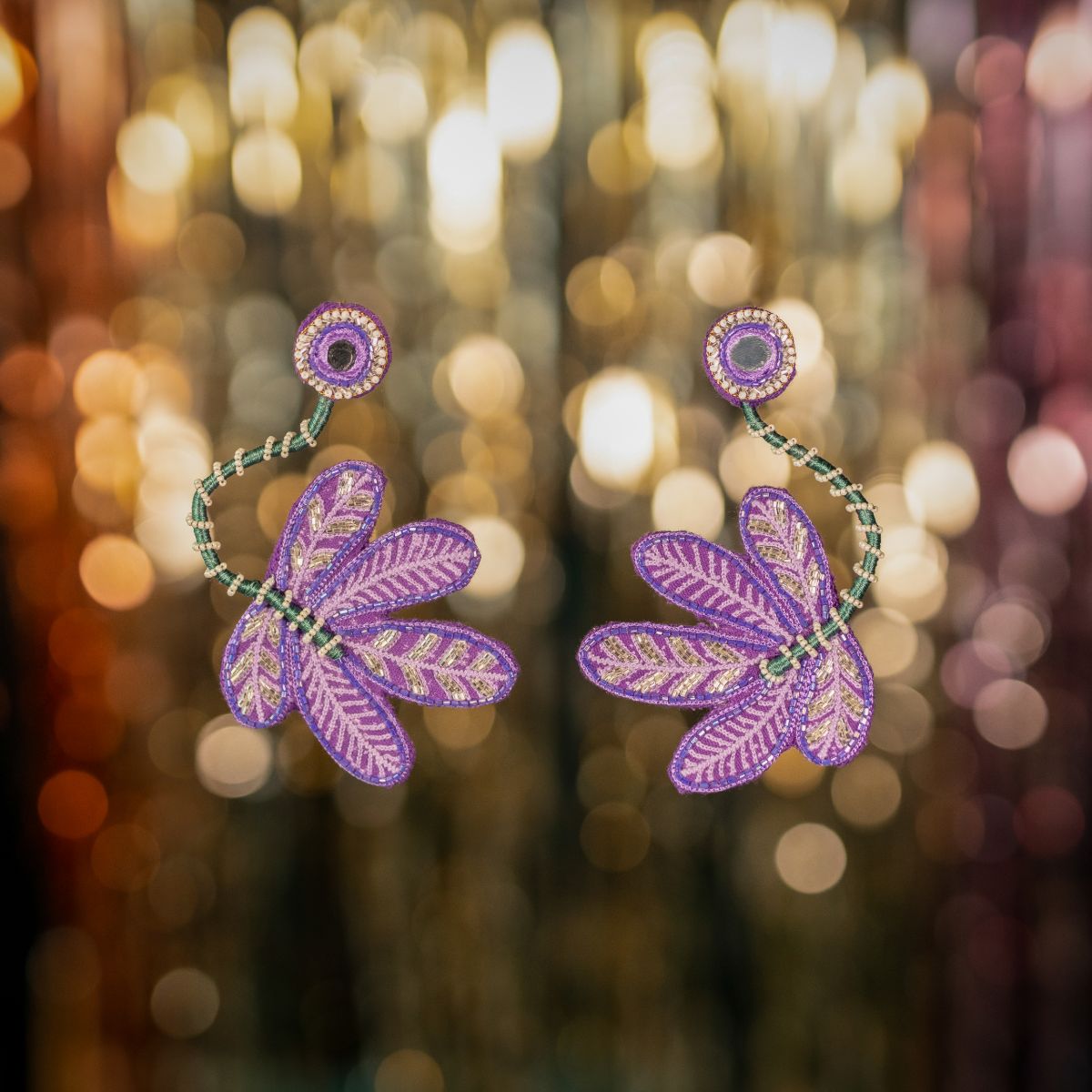 Shikanji handmade flower earrings