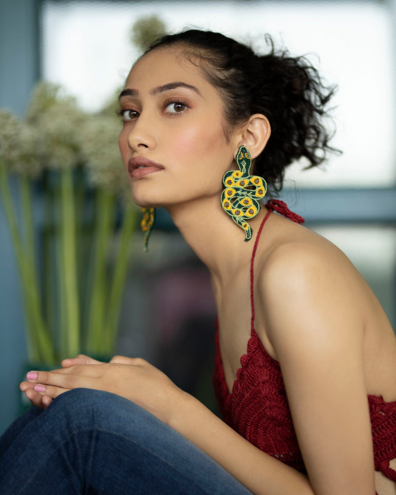 Seriously!! Handmade snake earrings