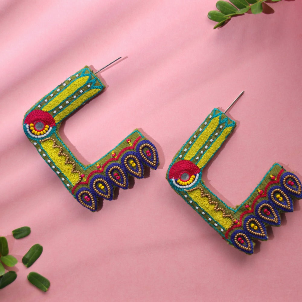 Booyah! Handmade hoop earrings