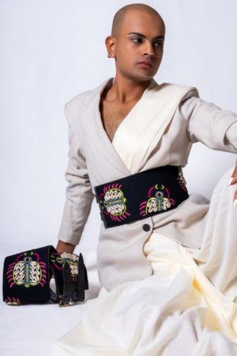 Tic-tac-toe!! Handcrafted leather belt