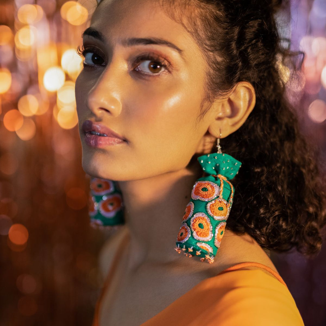 Kahwah handmade potli earrings
