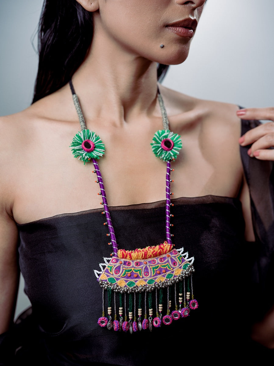 Na Re Baa!! Handcrafted traditional kutchi embroidery necklace!!