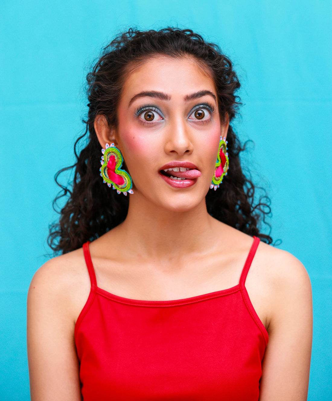 Nougat handmade quirky earrings