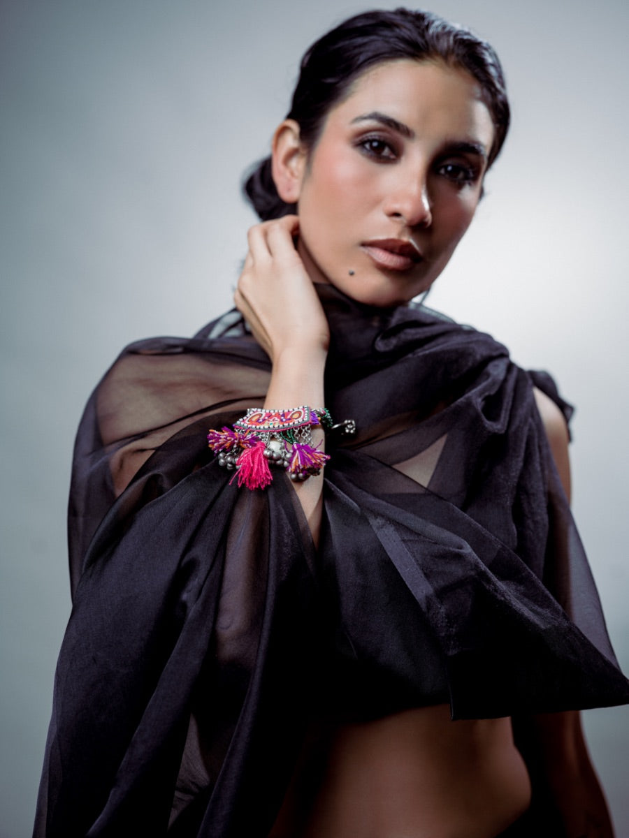 Hayla Kare!! Handcrafted traditional peacock embroidery bracelet!!