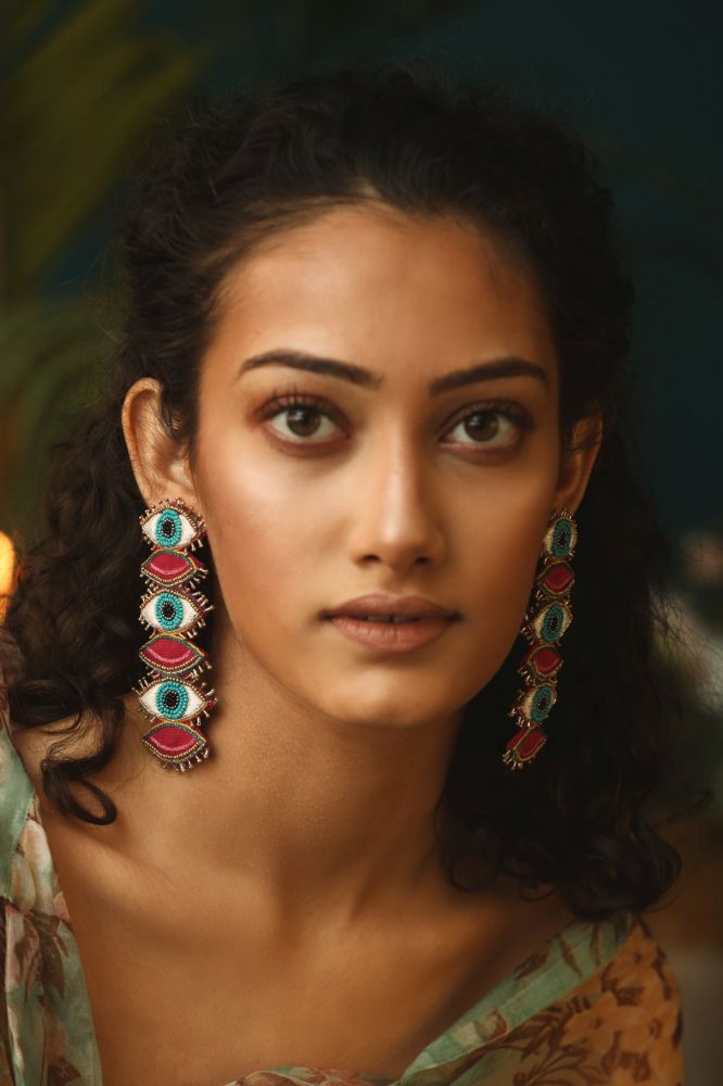 Ooh La La! Handmade evil eye earrings