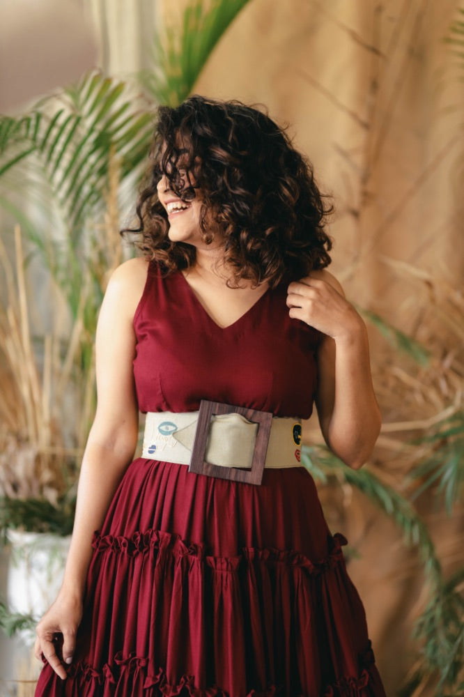 Scrabble! Handcrafted embroidered belt