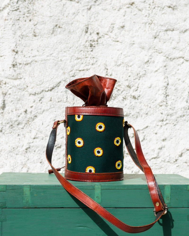 I Spy! Handmade leather potli bag