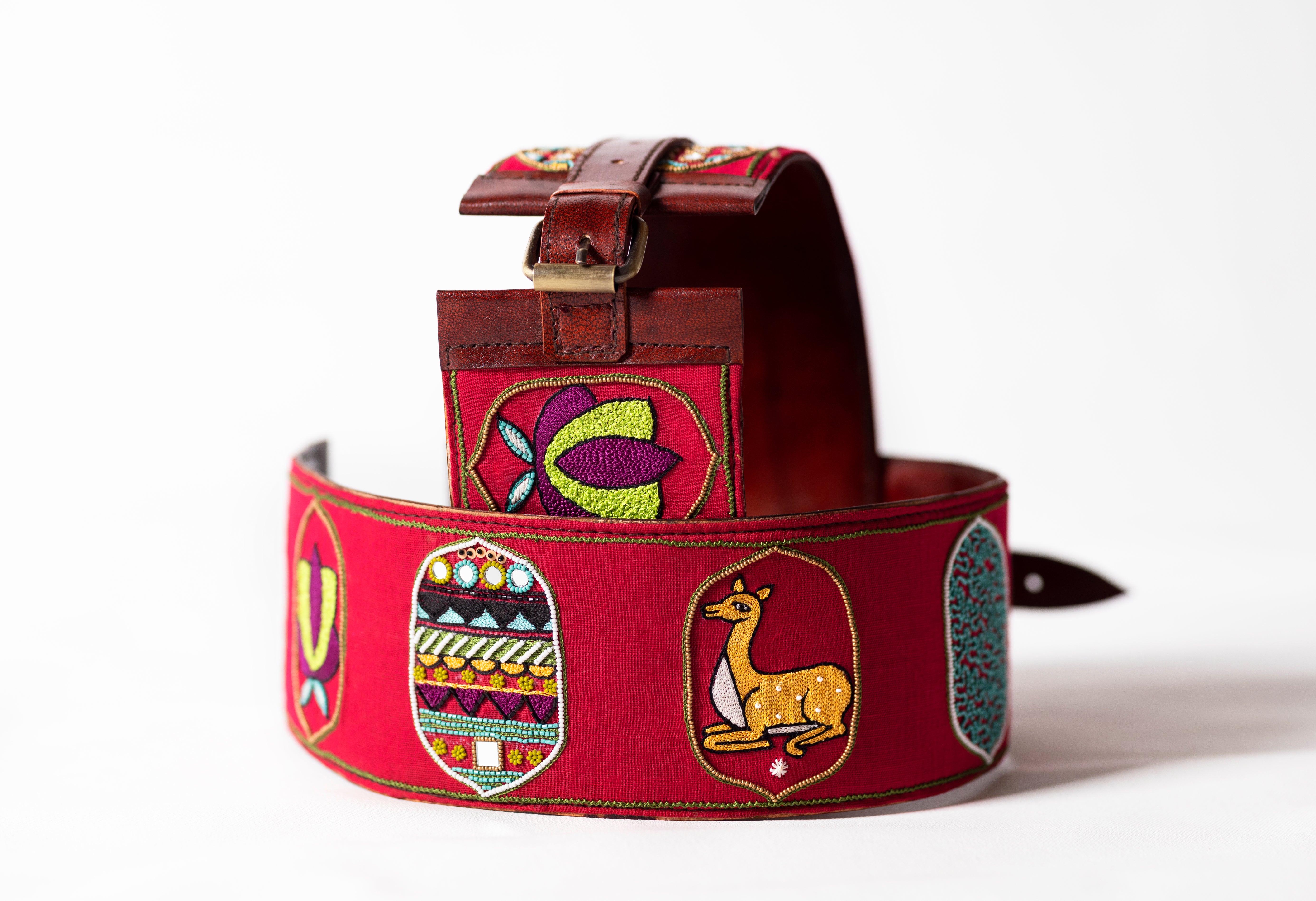 Rummy handcrafted leather belt