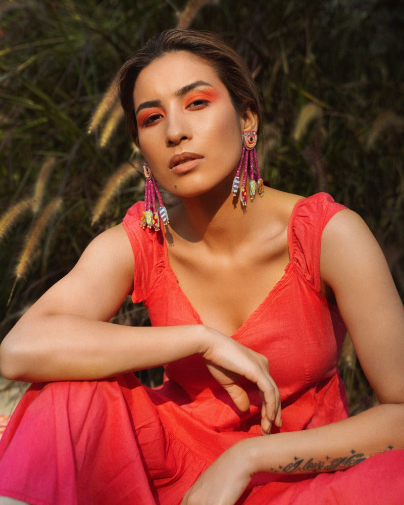 Silenzio! Handmade evil eye earrings