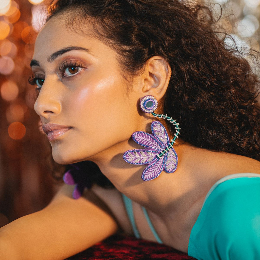 Shikanji handmade flower earrings